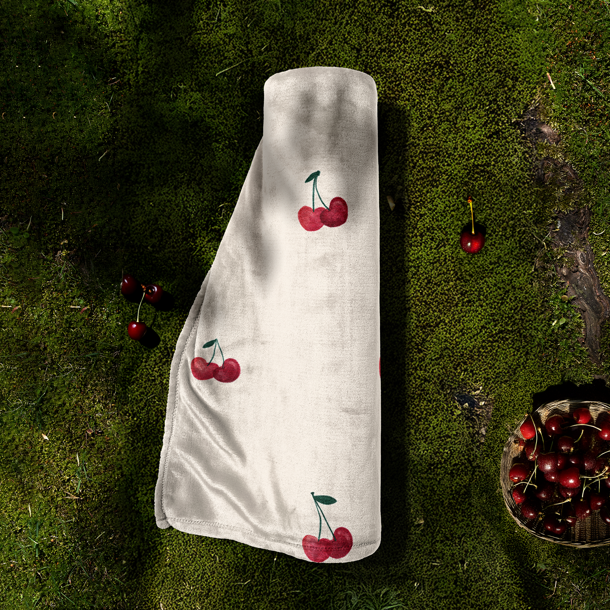 Cherry Minky Blanket 60x80