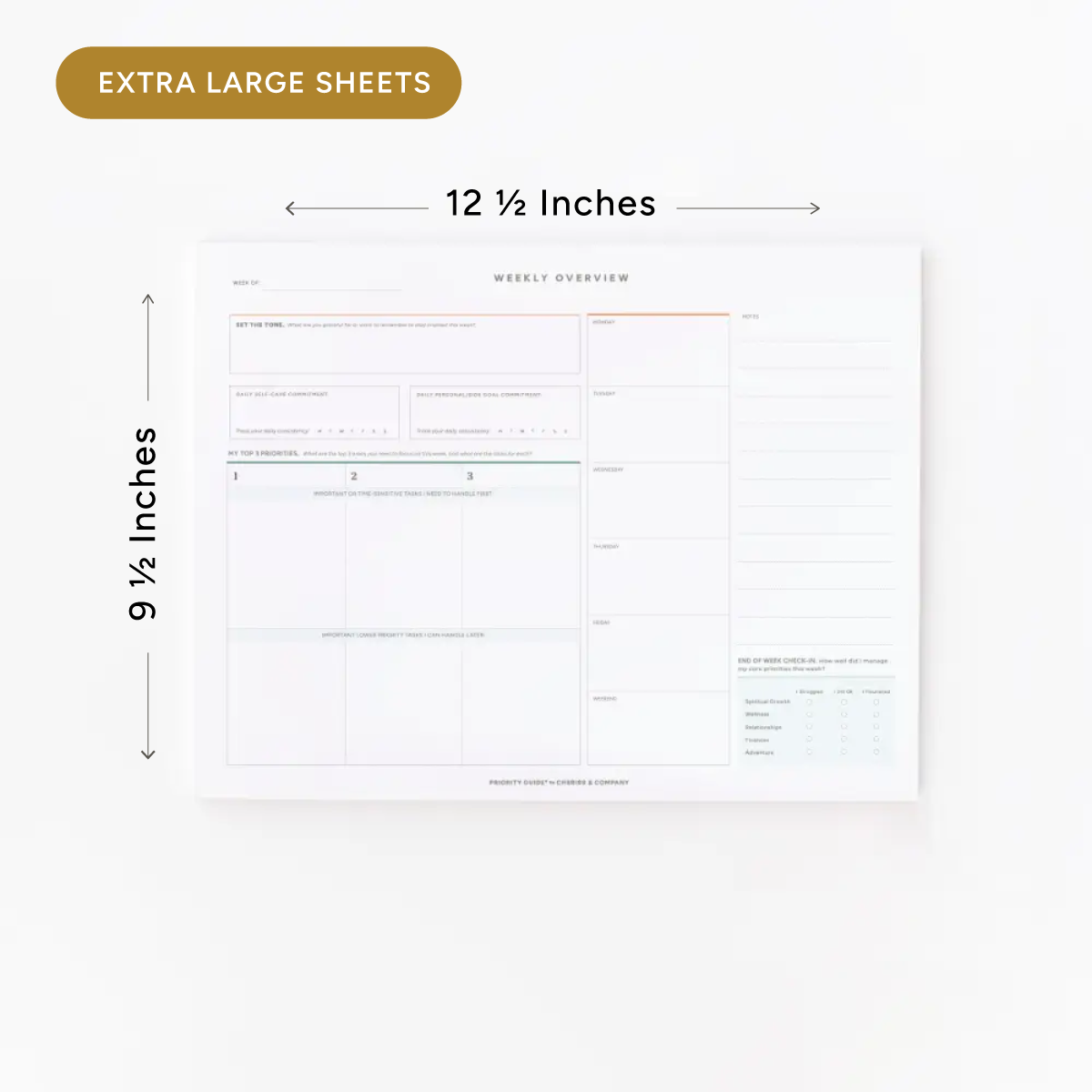 Weekly Overview Jumbo Desk Pad