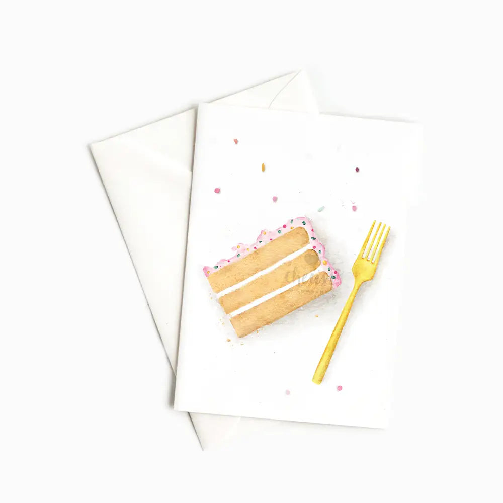 Bday Cake notecard - Vanilla Slice Stationery