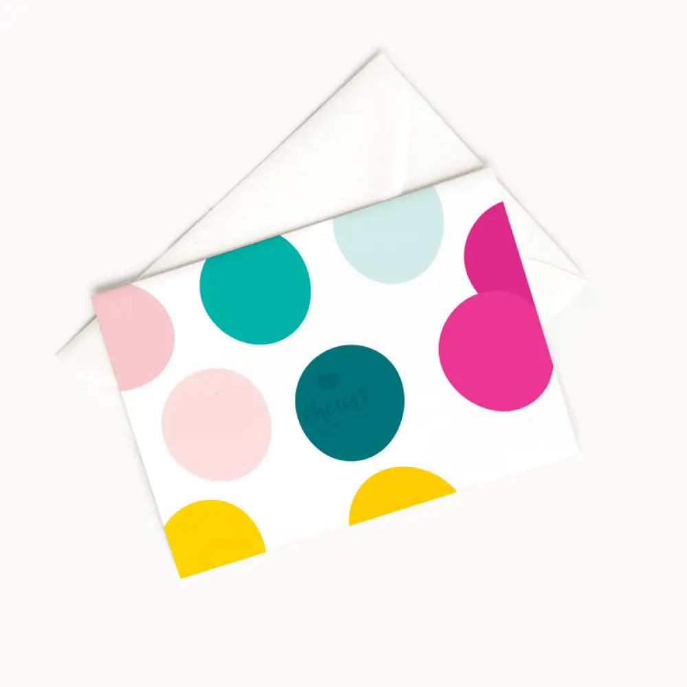 Confetti Party blank notecard One please Stationery