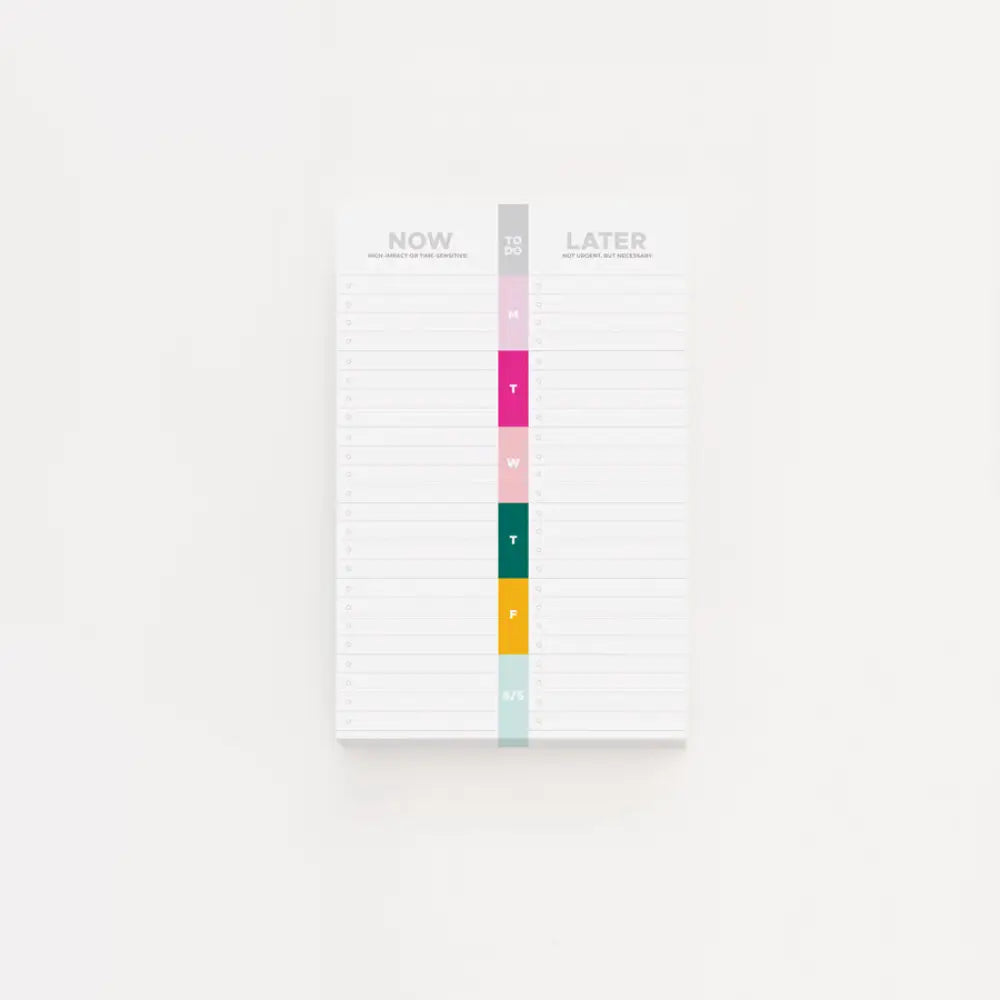 Now and Later Weekly Notepad Notepad