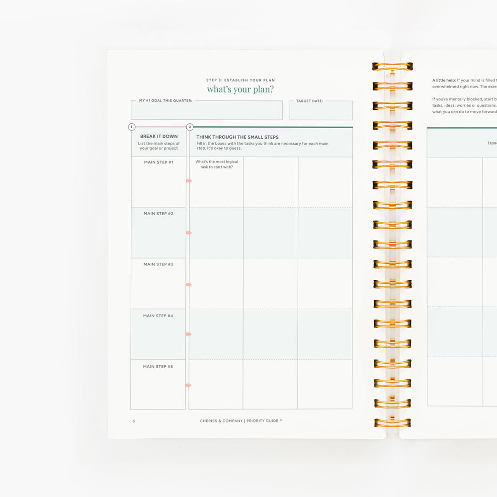 Priority Guide™ Quarterly Planner - Black Speckled