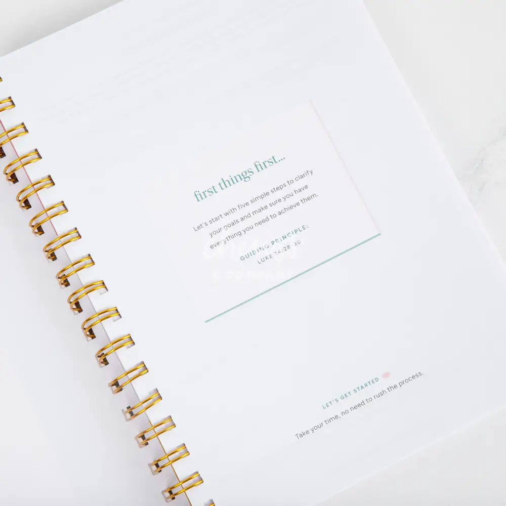 Priority Guide™ Quarterly Planner - White Speckled White Speckled Notebooks