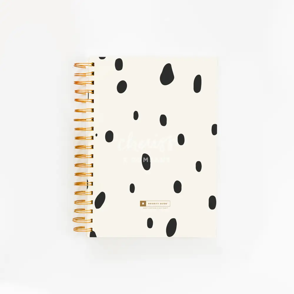 Priority Guide® Quarterly Planner White Speckled Notebooks