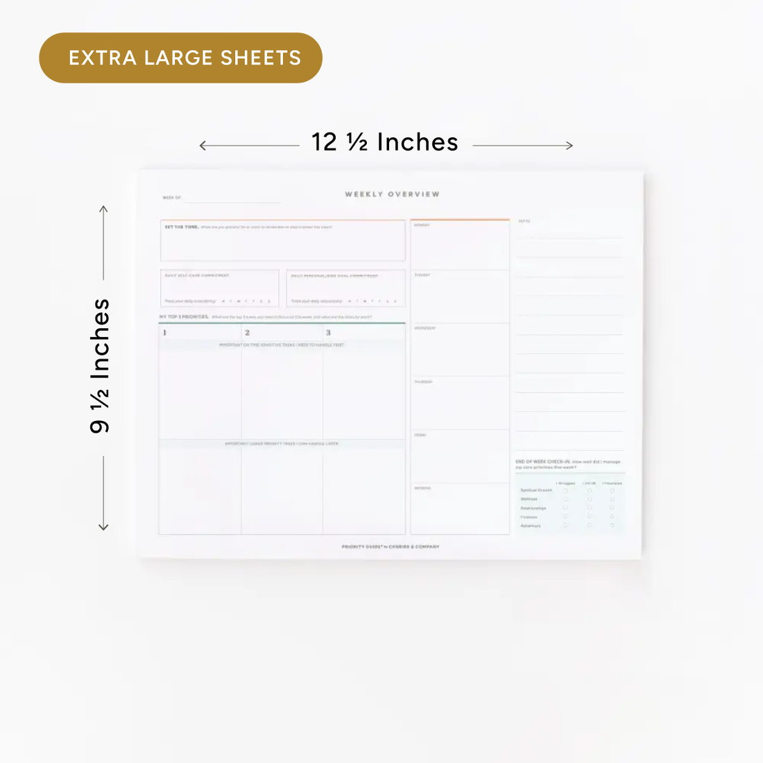 Weekly Overview Jumbo Desk Pad