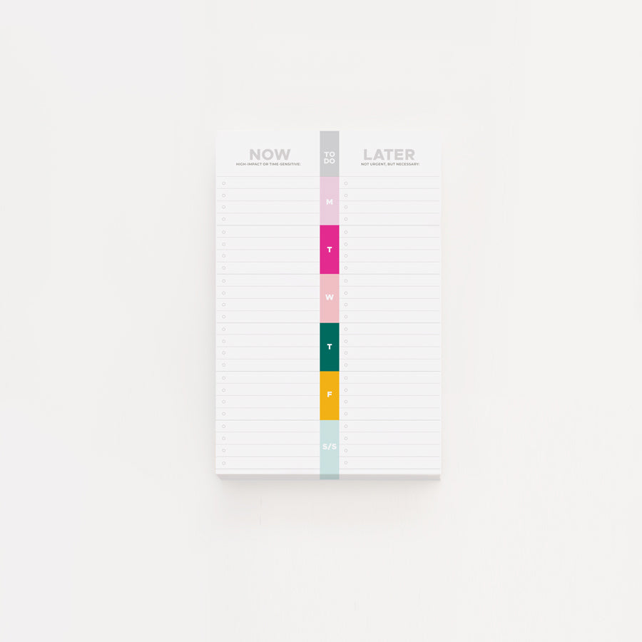 Now and Later Weekly Notepad