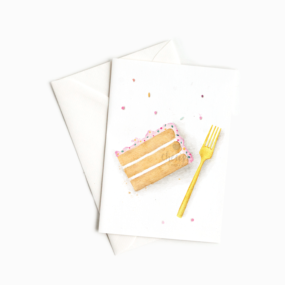 Bday Cake notecard - Vanilla Slice